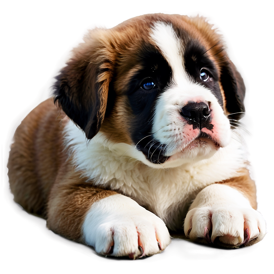 Sleepy Saint Bernard Puppy Png 26 PNG Image