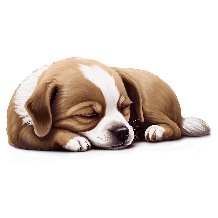 Sleepy Small Dog Drawing Png Lic34 PNG Image