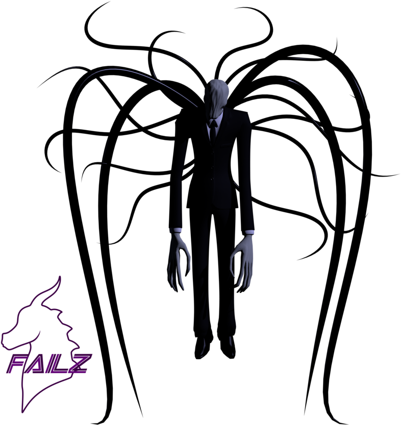 Slender_ Man_ Figure_with_ Tentacles PNG Image