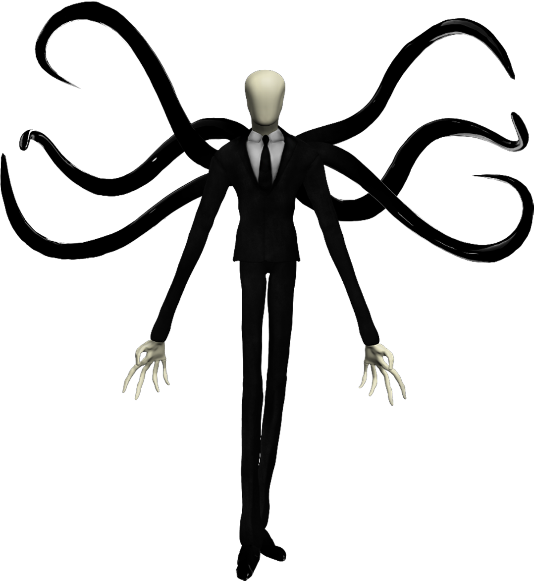 Slender_ Man_ Figure_with_ Tentacles PNG Image