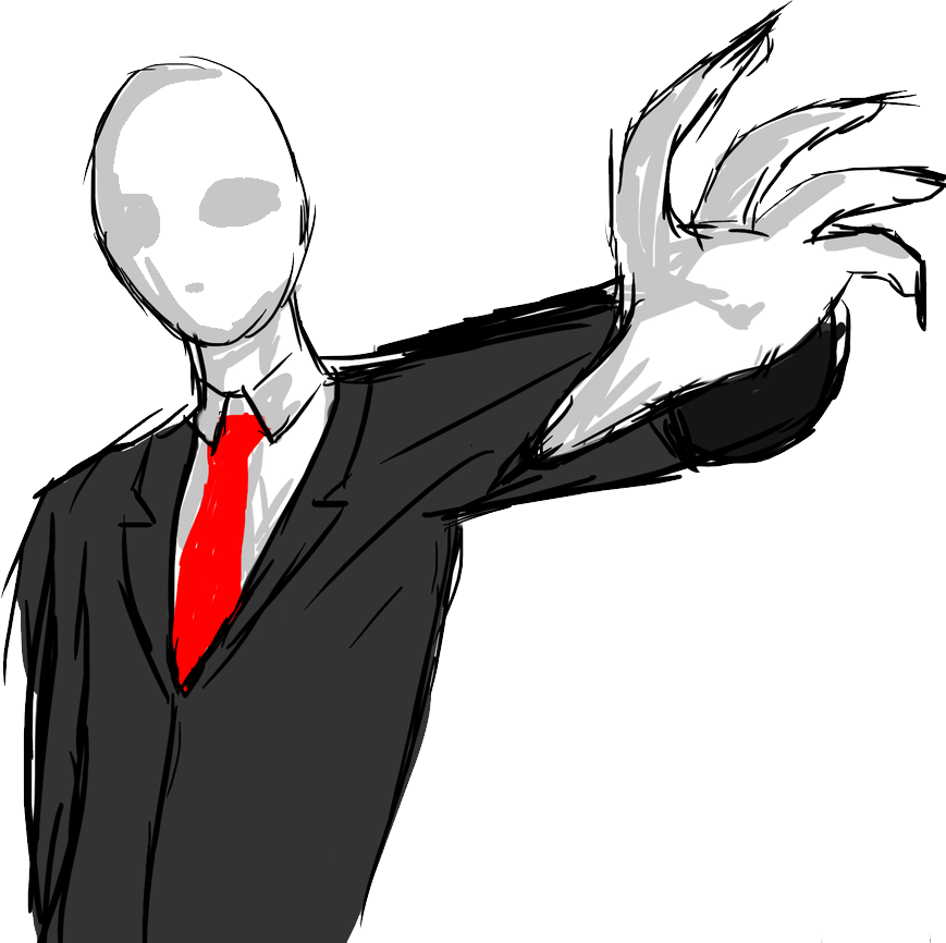 Slender_ Man_ Illustration PNG Image