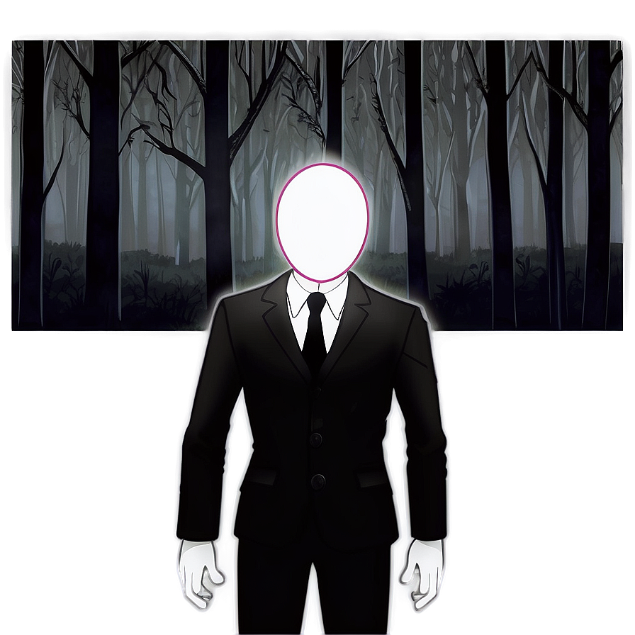 Slender Man In Darkness Png Eiv PNG Image