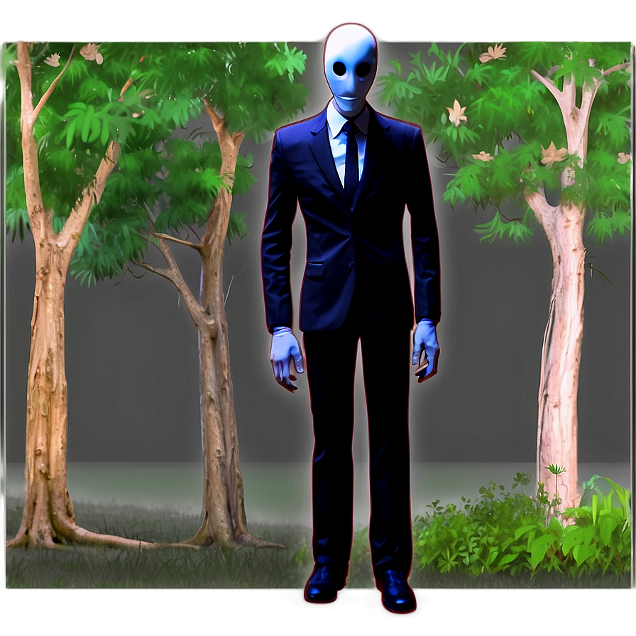 Slender Man In Shadows Png Ivg PNG Image