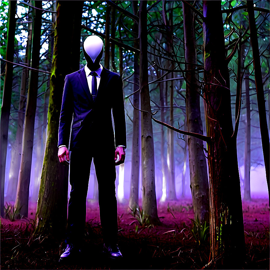 Slender Man In The Woods Png 96 PNG Image