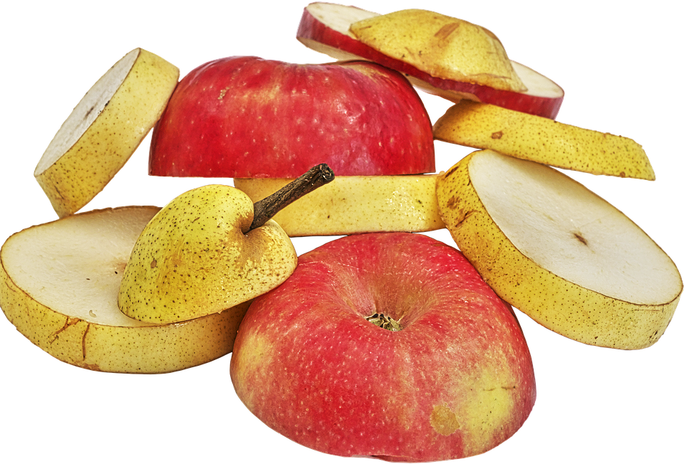 Sliced Applesand Pear Still Life PNG Image