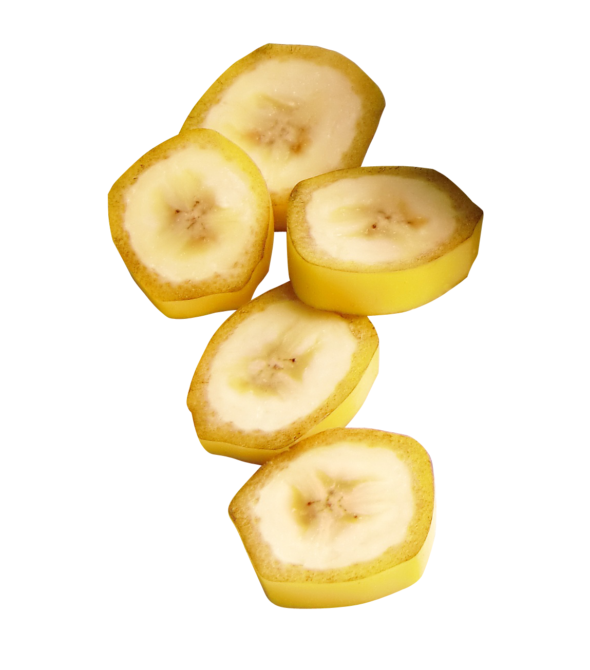 Sliced Banana Pieces PNG Image