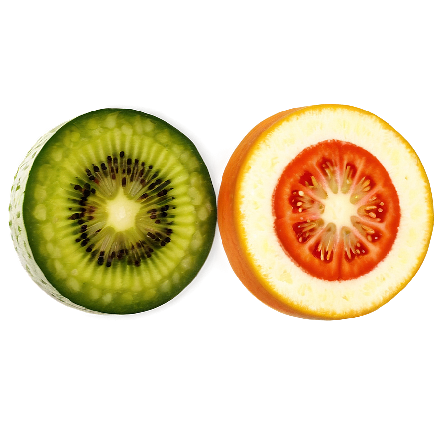 Sliced Fruits Veggies Png Fxv PNG Image