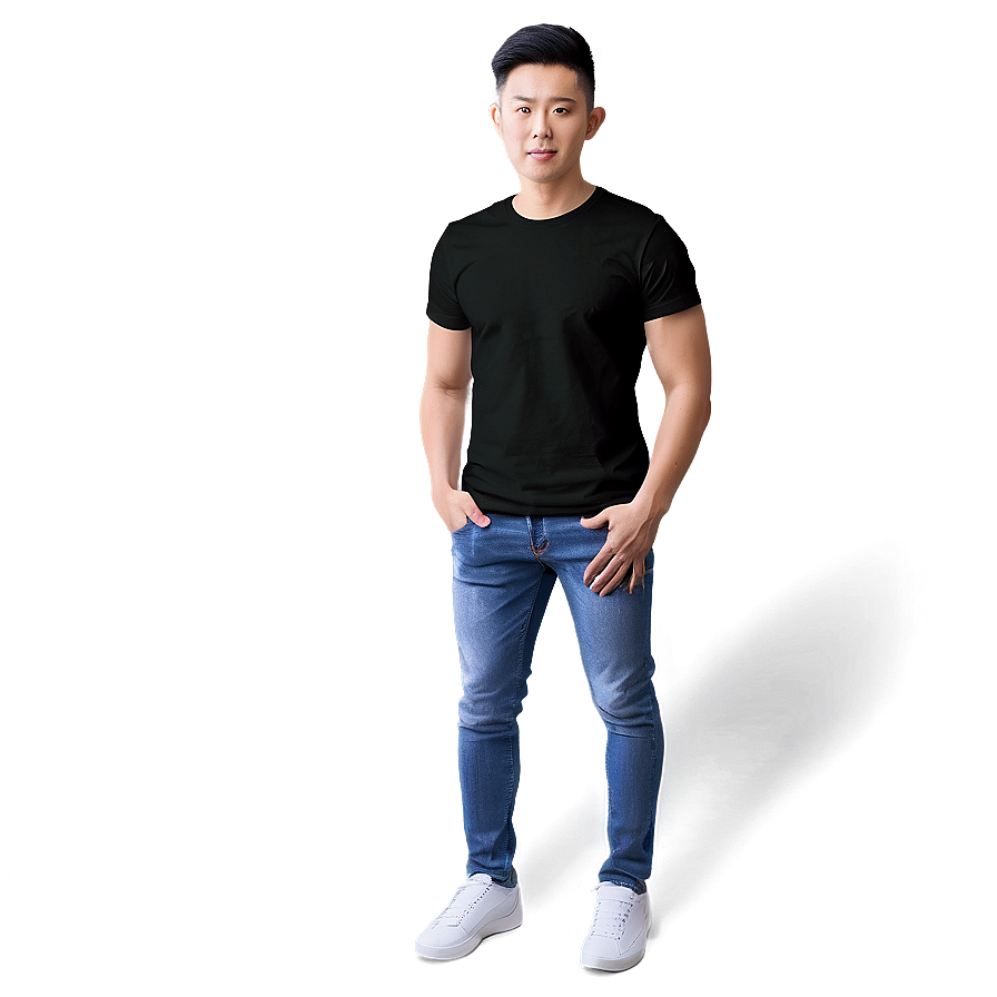 Slim Fit Black T Shirt Png Xam27 PNG Image