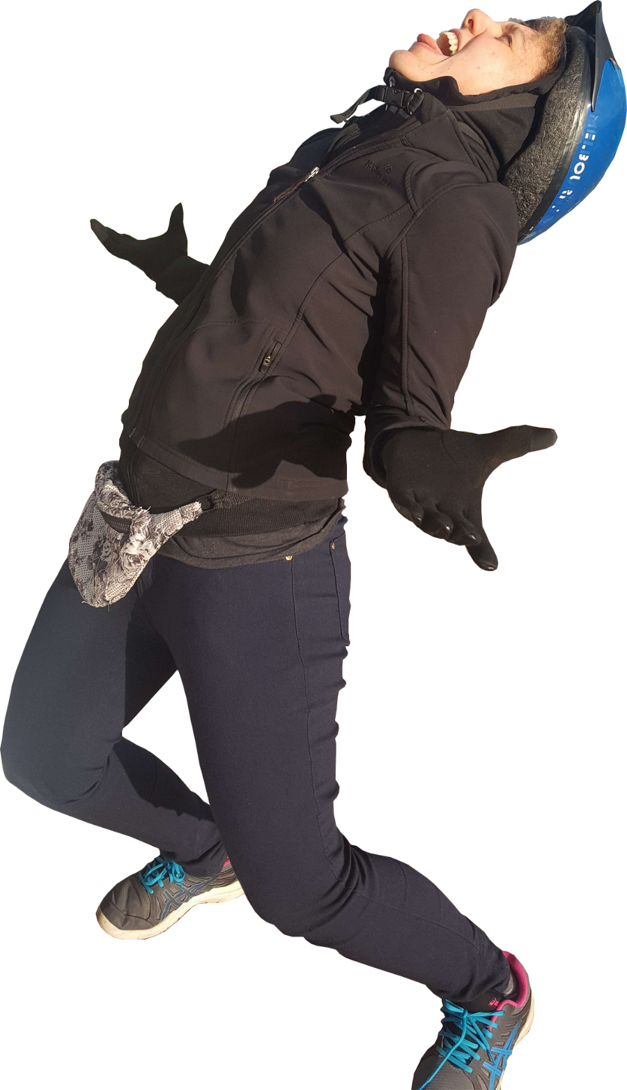 Slippingon Ice Fall Pose PNG Image