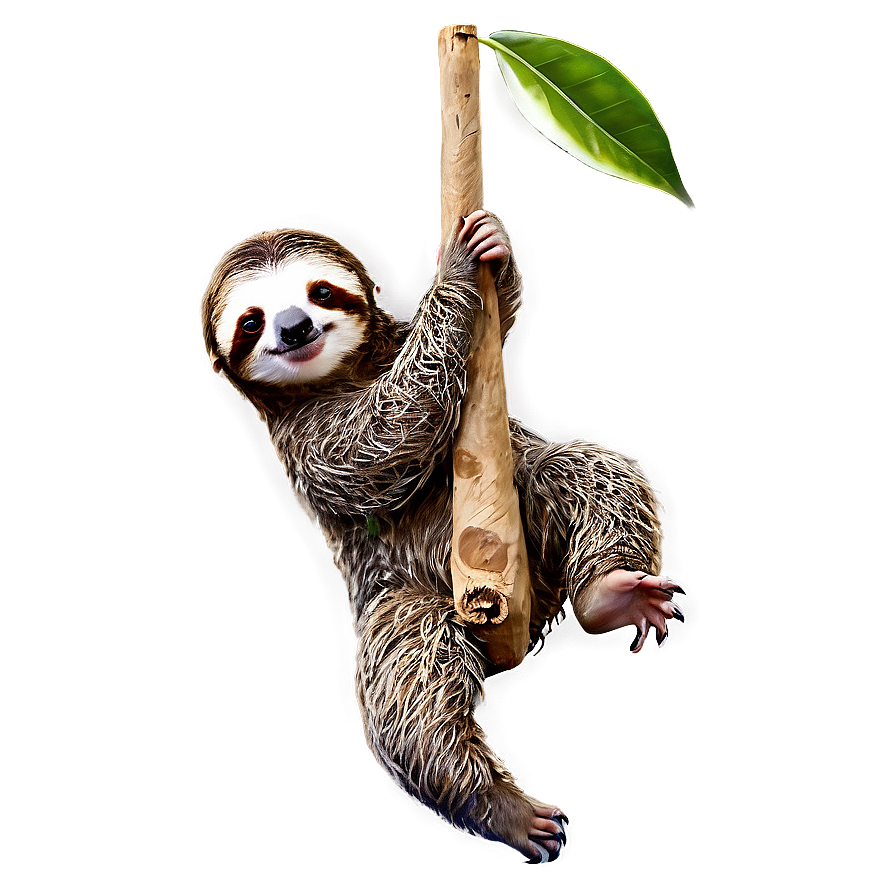 Sloth With Leaves Png Rnb PNG Image