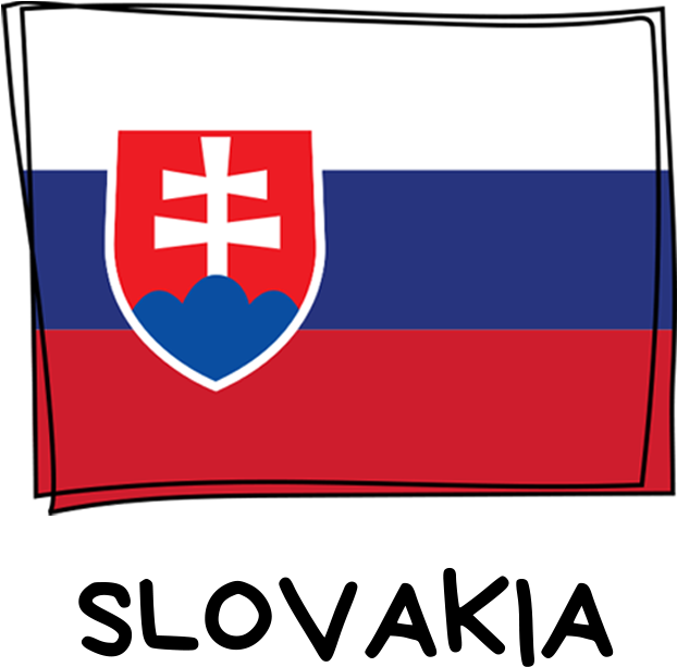 Slovakia National Flag Cartoon PNG Image