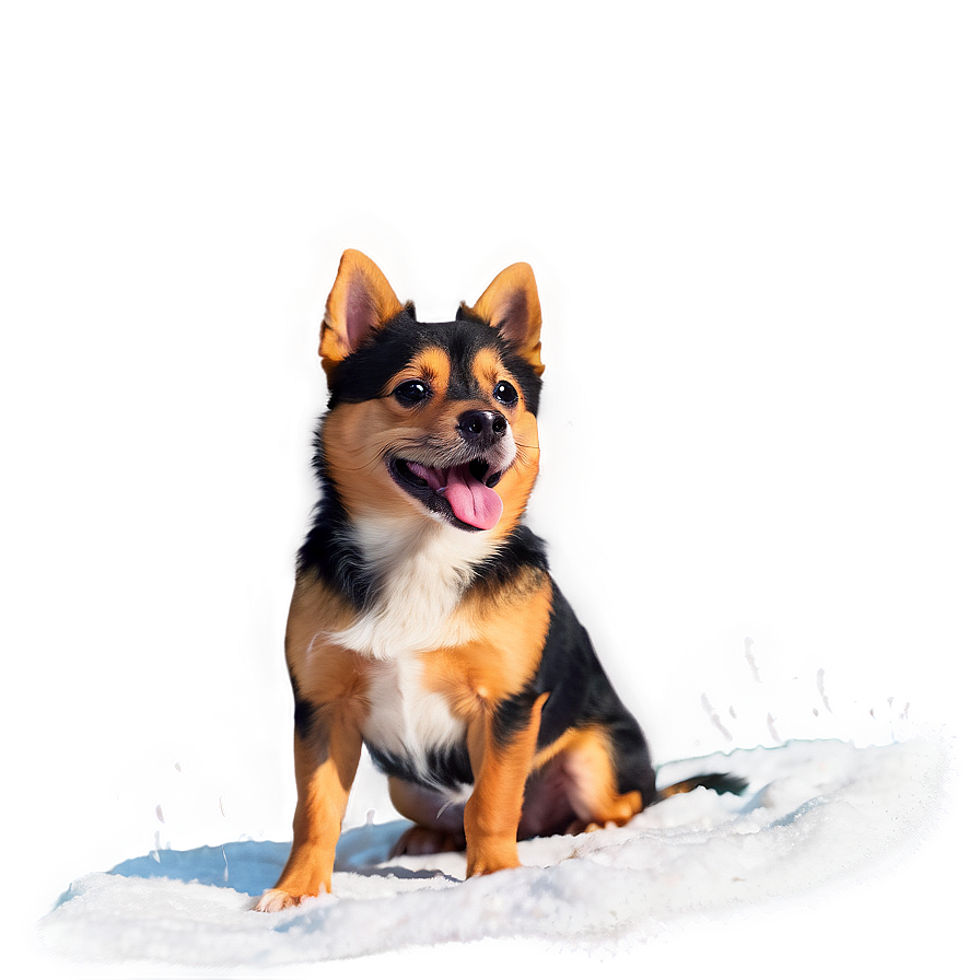 Small Dog In Snow Png Rll19 PNG Image