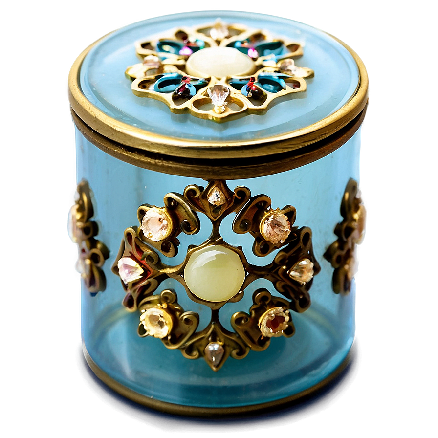 Small Glass Trinket Box Png Okb PNG Image