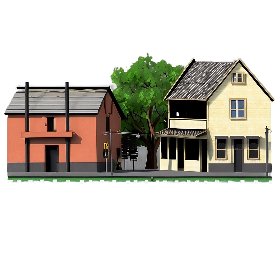 Small Town Scenery Png 8 PNG Image