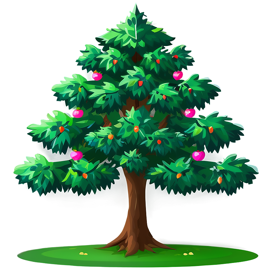 Small Tree Flat Design Png 2 PNG Image