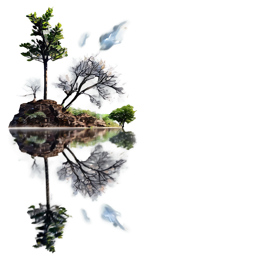 Small Tree Reflection Png Wxf21 PNG Image