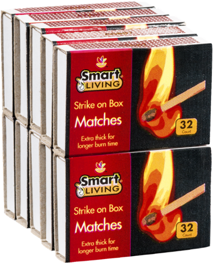 Smart Living Strikeon Box Matches Pack PNG Image