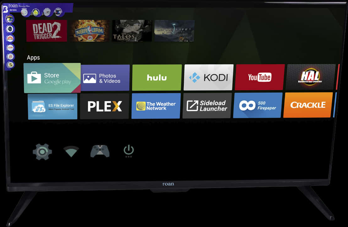 Smart T V Interface Display PNG Image