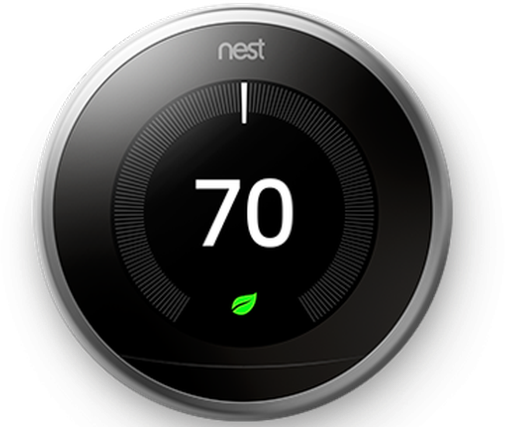 Smart Thermostat Displaying70 Degrees PNG Image