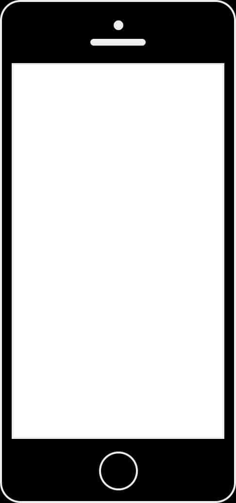 Smartphone Blank Screen Template PNG Image