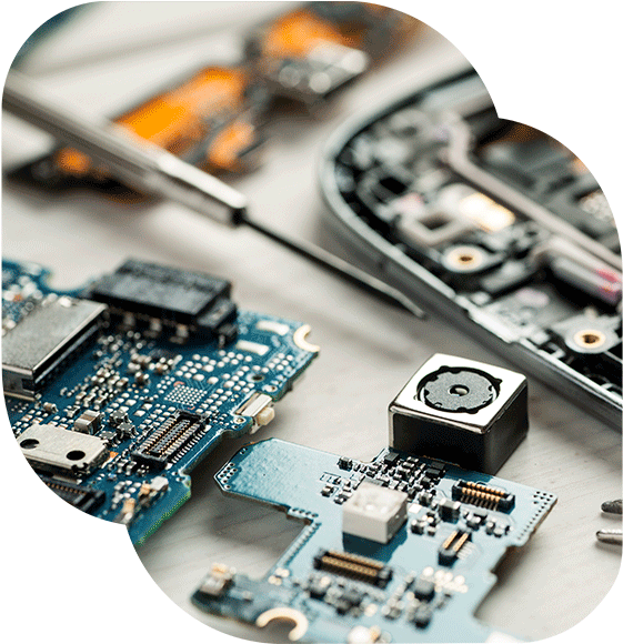 Smartphone Disassembly Components PNG Image