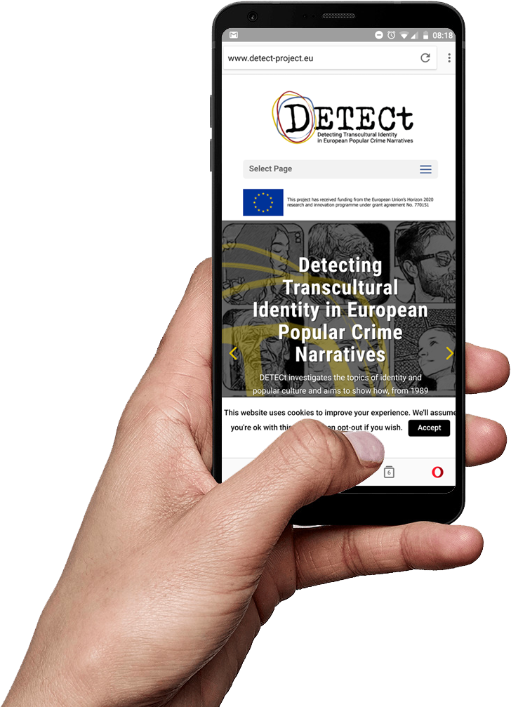 Smartphone Displaying D E T E C Project Website PNG Image