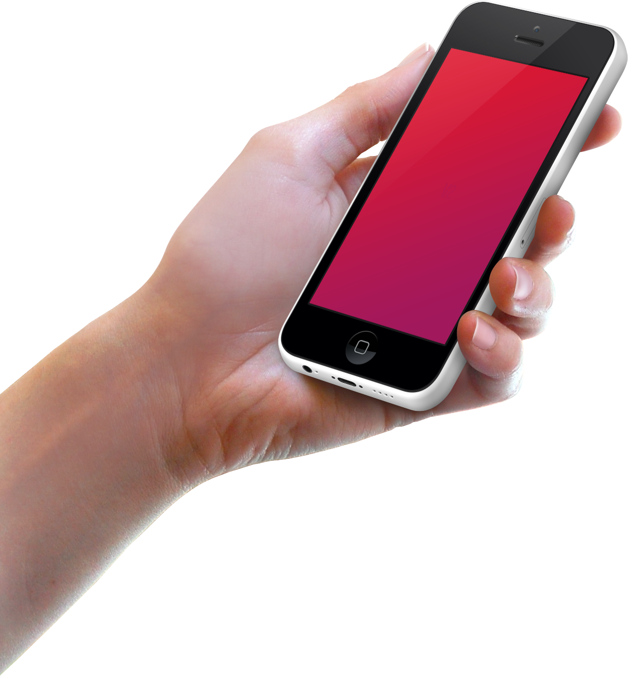 Smartphone Heldin Hand PNG Image