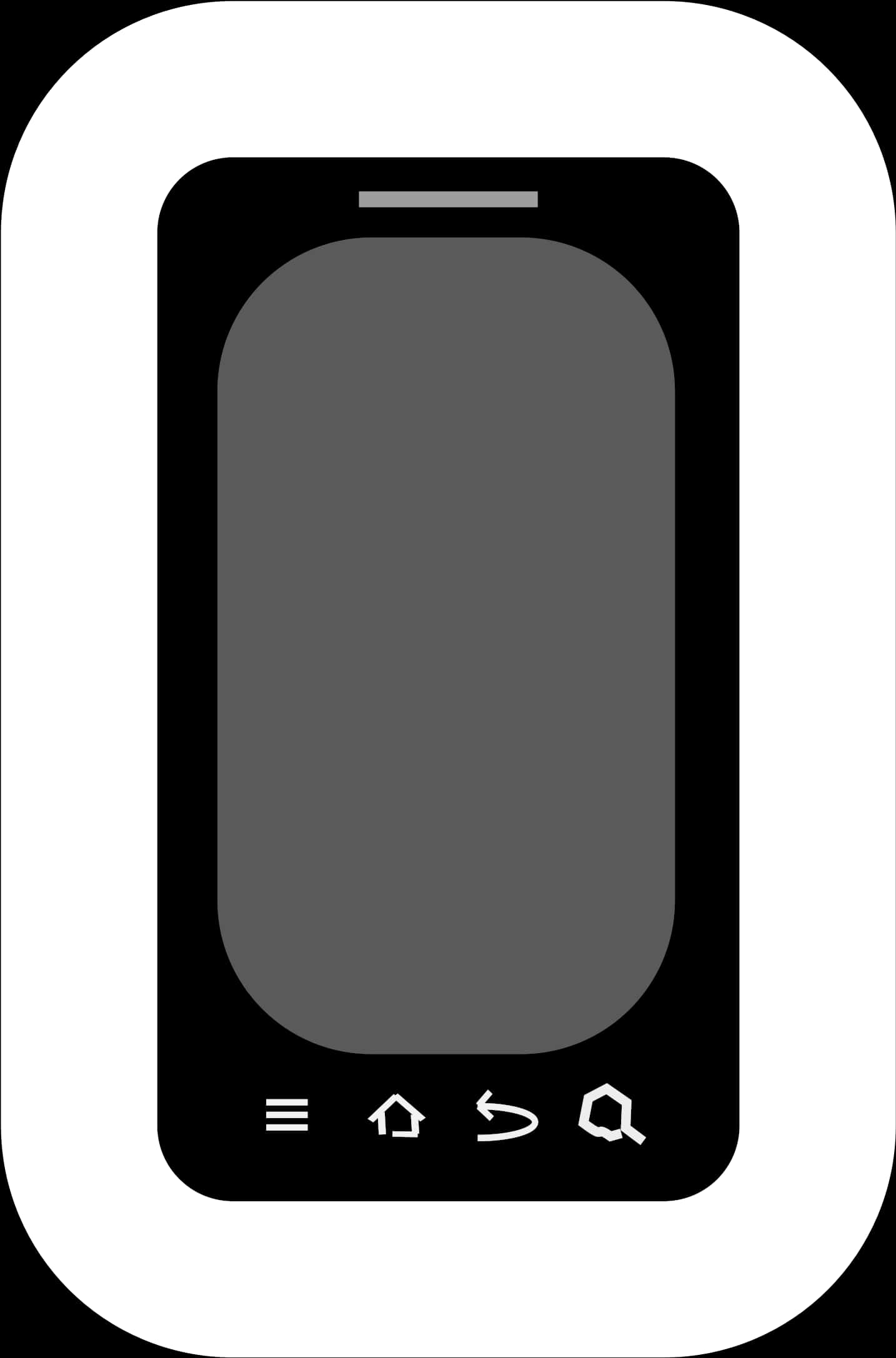 Smartphone Icon Simple Design PNG Image