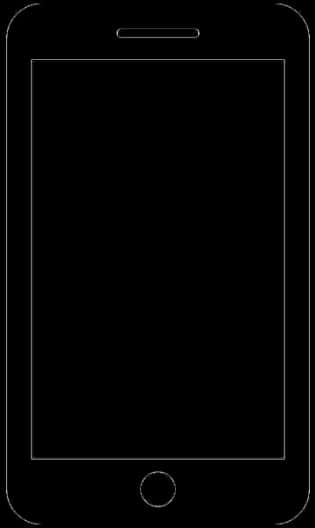 Smartphone Silhouette Vector PNG Image