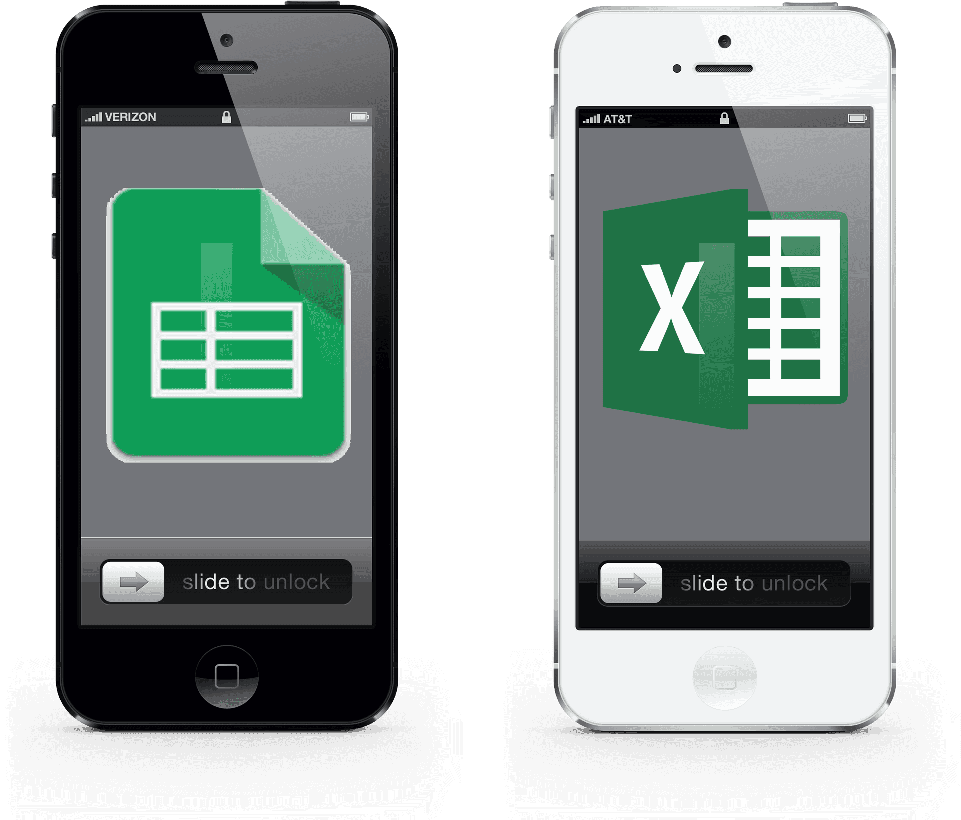 Smartphones_with_ Spreadsheet_ Apps PNG Image