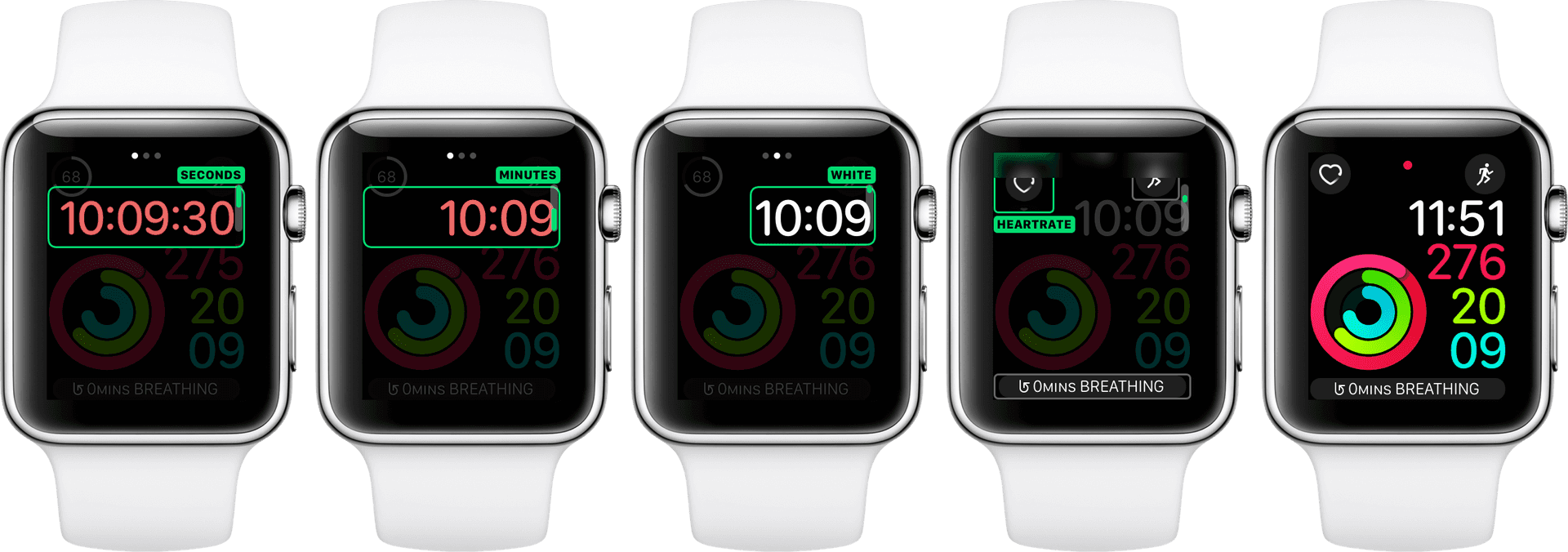 Smartwatch Display Variations PNG Image