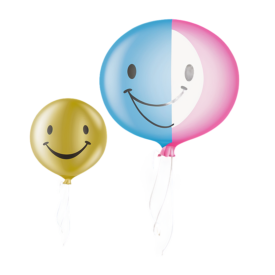 Smiley Balloon Art Png 1 PNG Image