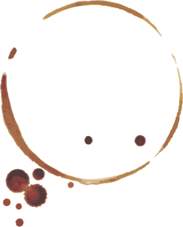 Smiley Coffee Stain Art.png PNG Image