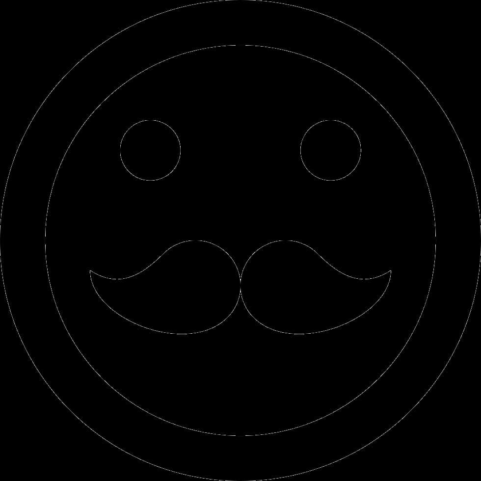 Smiley Facewith Mustache Icon PNG Image