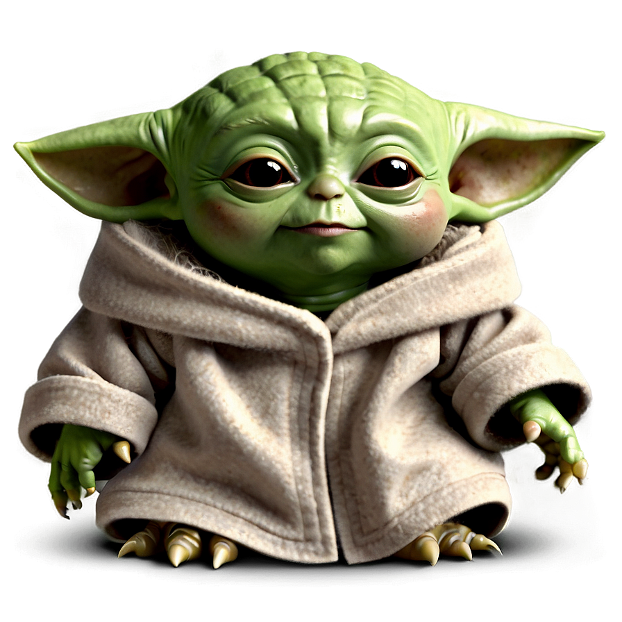 Smiling Baby Yoda Png Khp73 PNG Image