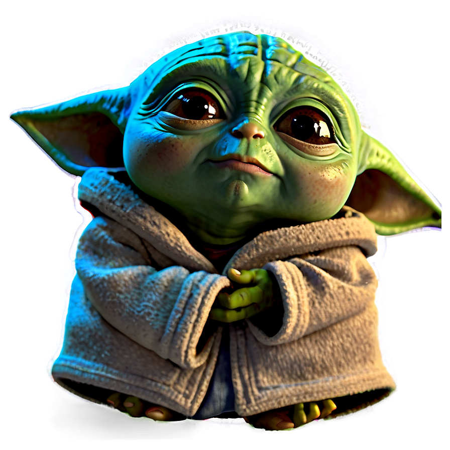 Smiling Baby Yoda Png Kjh PNG Image