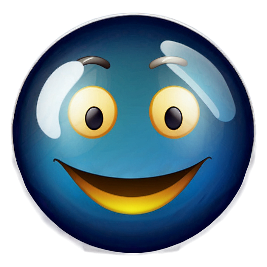 Smiling Blue Emoji Png 19 PNG Image