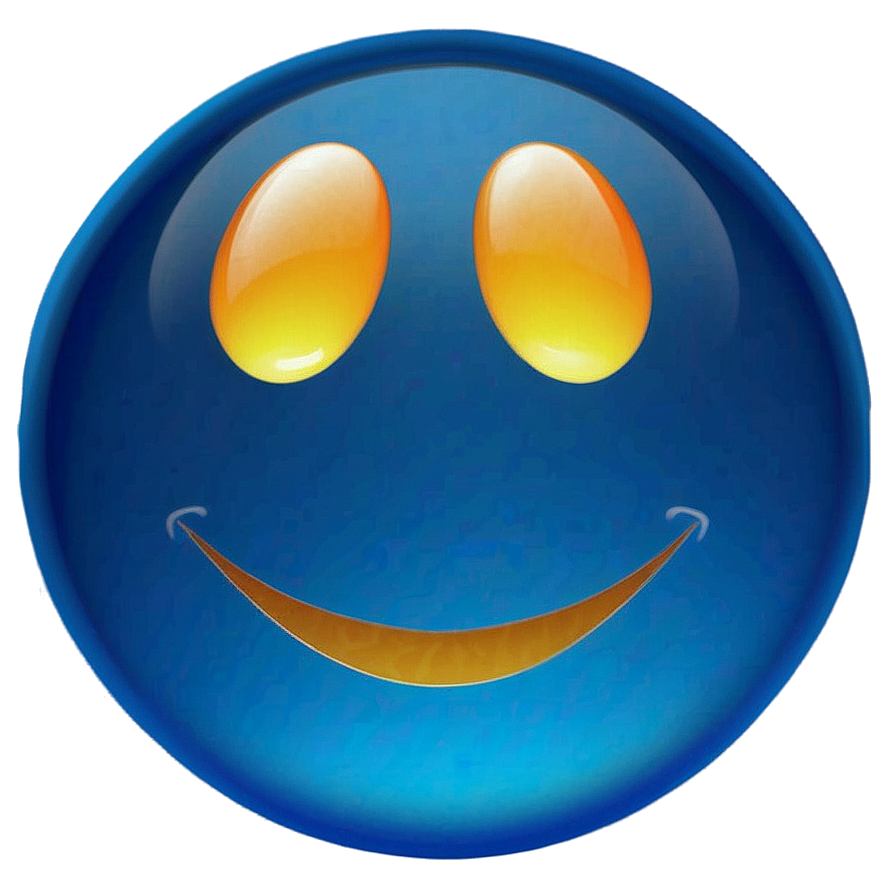 Smiling Blue Emoji Png 45 PNG Image