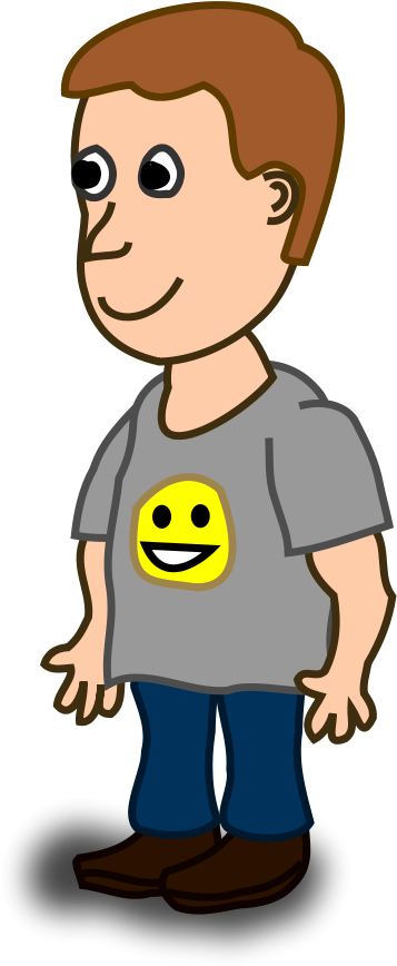 Smiling Boy Cartoon Character PNG Image