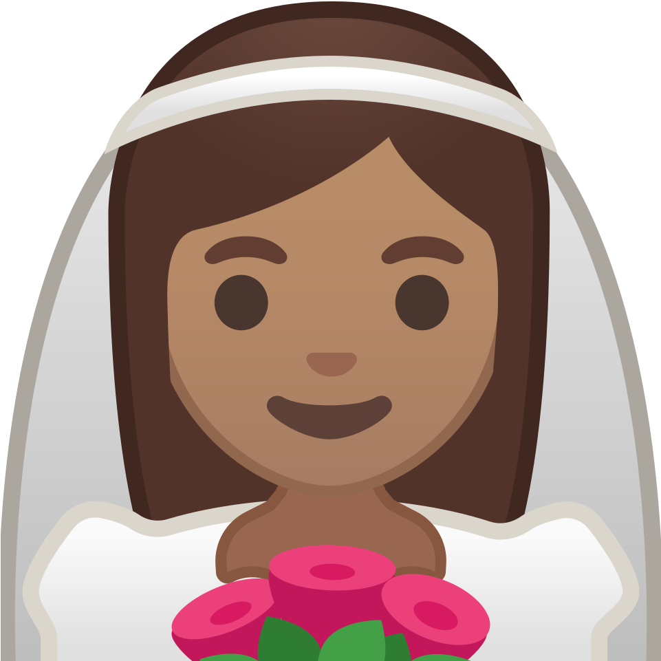 Smiling Bride Emojiwith Bouquet.png PNG Image