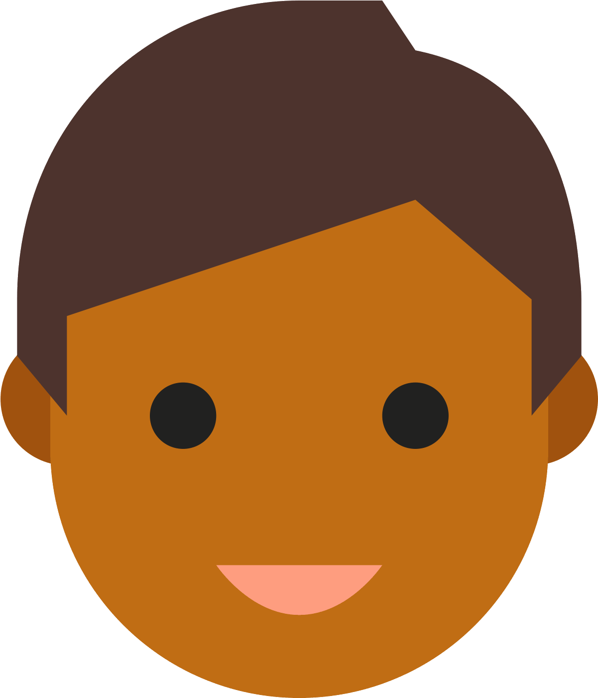 Smiling Brown Haired Avatar PNG Image