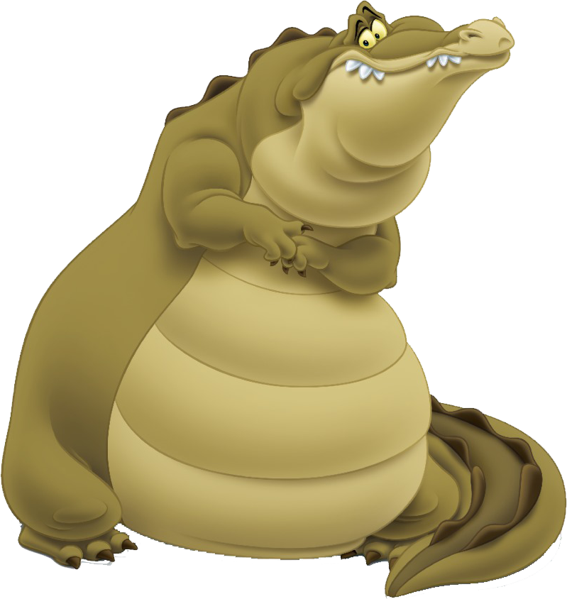 Smiling Cartoon Alligator PNG Image