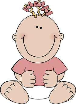 Smiling Cartoon Baby PNG Image