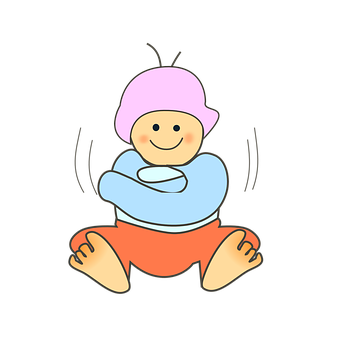 Smiling Cartoon Baby Illustration PNG Image