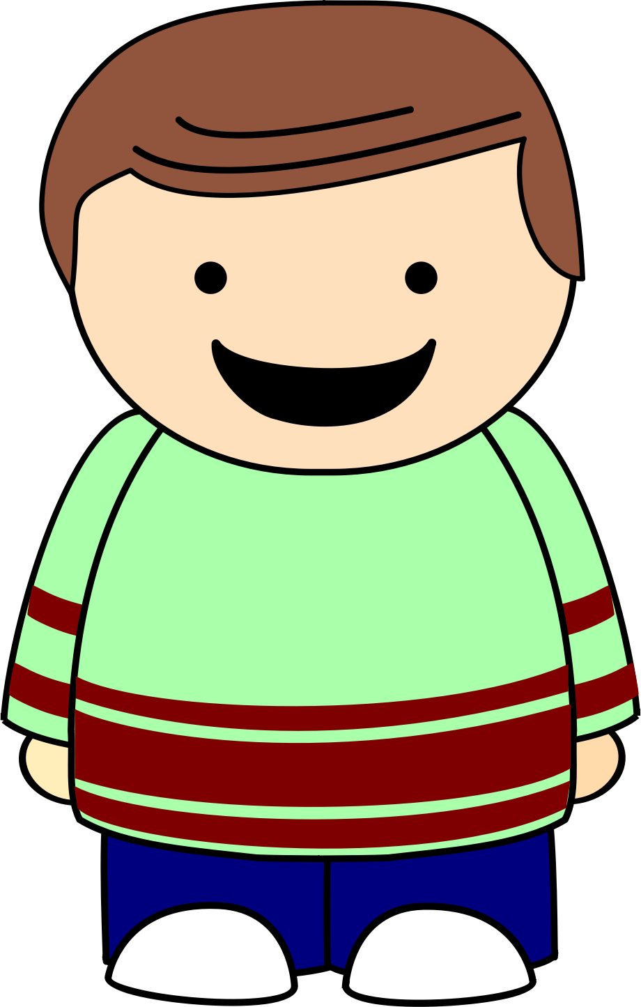 Smiling Cartoon Character Illustration PNG Image