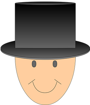 Smiling Cartoon Facewith Top Hat PNG Image