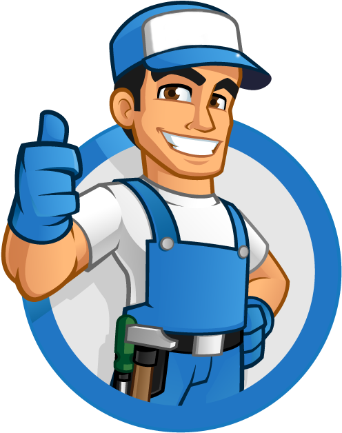 Smiling Cartoon Handyman Vector PNG Image