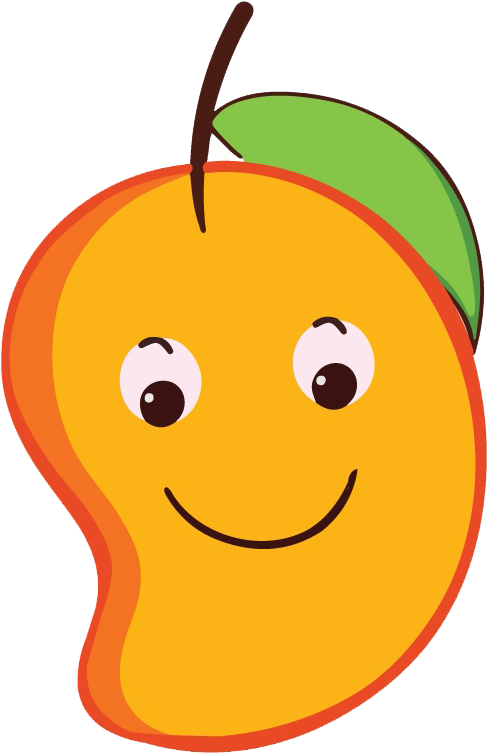 Smiling Cartoon Mango Character PNG Image