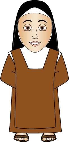 Smiling Cartoon Nun PNG Image