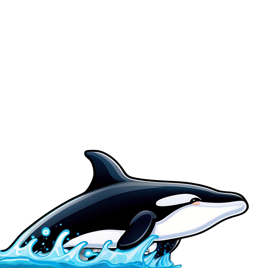 Smiling Cartoon Orca Whale Png Uia60 PNG Image